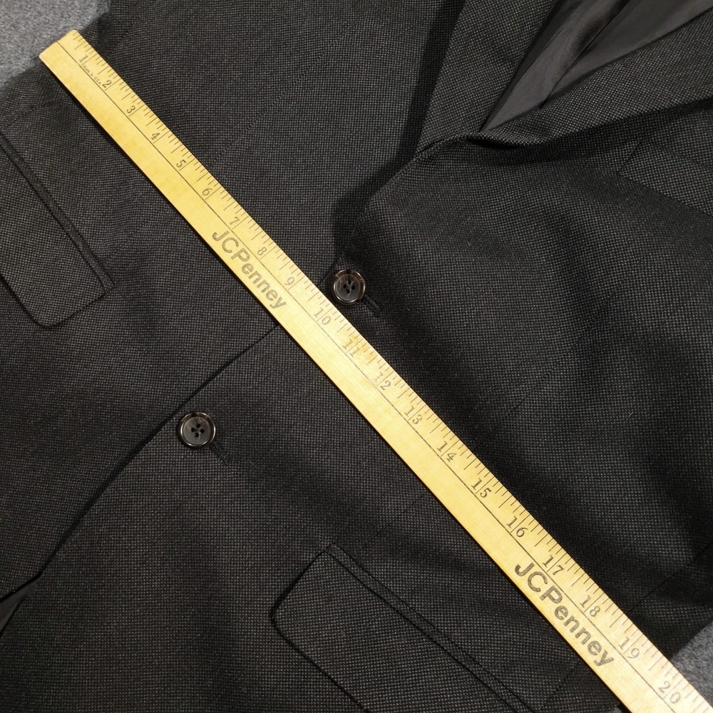 Banana Republic Blazer Mens 42 Regular Charcoal Gray Tailored Slim Sport Coat - Picture 10 of 14
